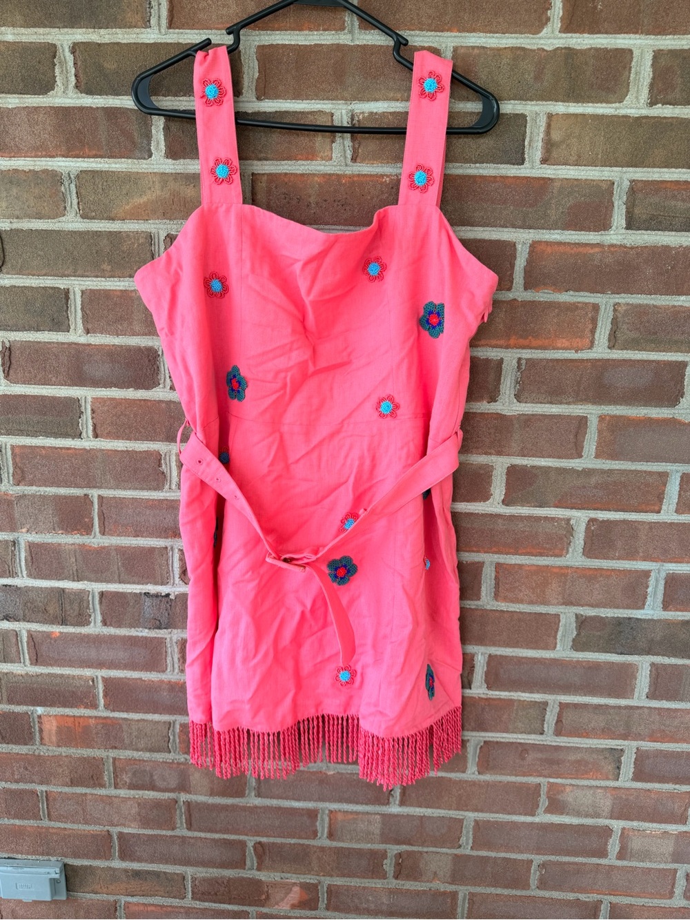 EDDY Pink Beaded Mini Dress Size XXL NWT